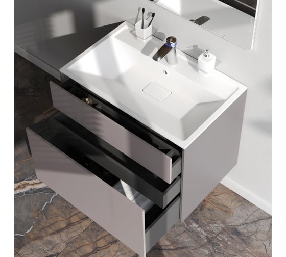 Подвесная база под раковину AM.PM Inspire V2.0 80 см, 3 ящика, push-to-open M50AFHX0803EGM