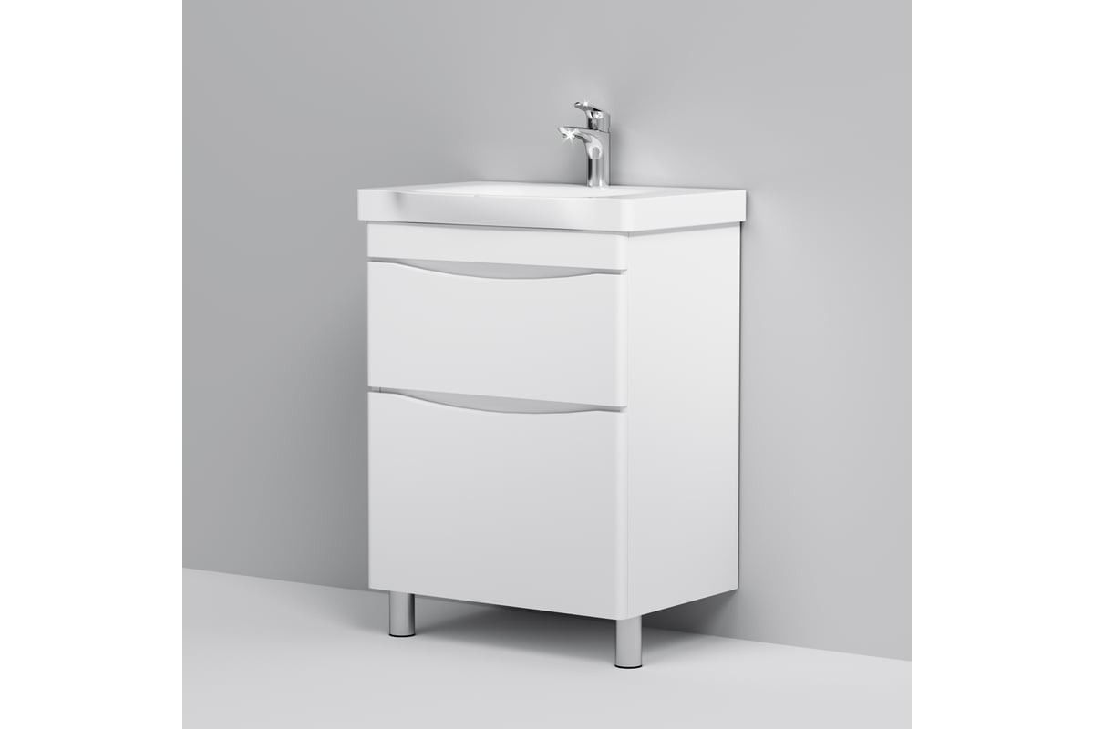 Напольная база под раковину AM.PM Like 65 см 2 ящика белый M80FSX0652WG ...