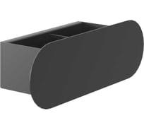 Настенная полка для ванной комнаты Левша LUNA-7 300x95x100, черная У8-5666.Ч