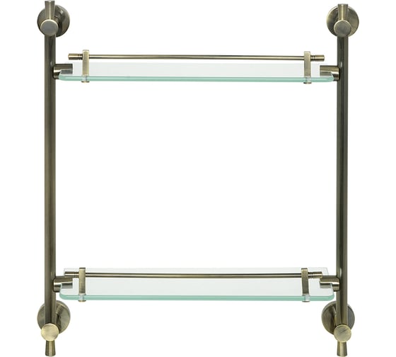 Полка стеклянная двойная MANZZARO Decore 55.02.04 АВ блистер 109592