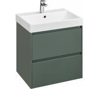 Тумба под раковину Roca Ona 600, зеленый матовый, 2 ящика (подходит раковина ZRU9307561, 732799E000, 73279A8000) 00082552