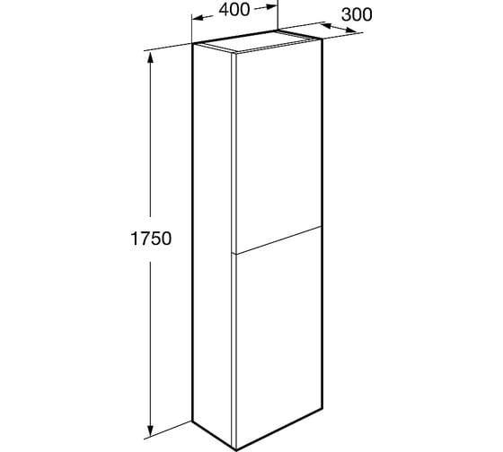 Шкаф-колонна Roca Ona 1750, темный вяз 00082572
