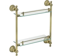 Полка стеклянная двойная MANZZARO Calle 65.02.04 АВ блистер 109582