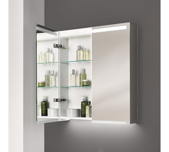 Зеркальный шкафчик GEBERIT Option с подсветкой, 60х70х15 см 500.582.00.1 00000069260