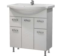 Тумба Melodia della vita Версаль 75 (Элеганс 75) DB2 напольная, белая, без умывальника 14765