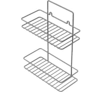 Полка для ванной РемоКолор прямая 2 яруса гальваника цинк,цвет хром 67-0-657