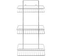 Прямая полка для ванной РемоКолор 3 яруса гальваника цинк,цвет хром 67-0-658