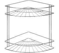 Полка для ванной РемоКолор угловая 2 яруса гальваника цинк,цвет хром 67-0-651