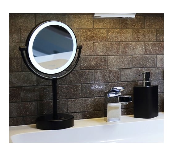 Зеркало WasserKraft с LED-подсветкой двухстороннее K-1005BLACK