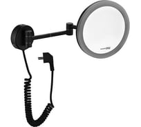 Зеркало WasserKRAFT с LED-подсветкой, 3-х кратным увеличением K-1004BLACK