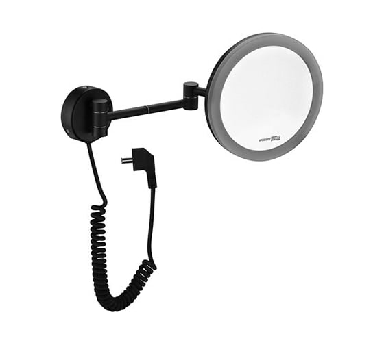 Зеркало WasserKRAFT с LED-подсветкой, 3-х кратным увеличением K-1004BLACK
