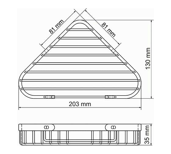 Металлическая полка WasserKRAFT K-733BLACK
