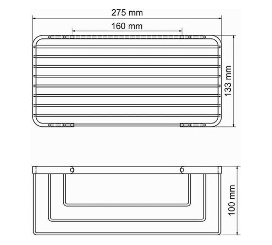 Полка металлическая WasserKRAFT K-711 WHITE