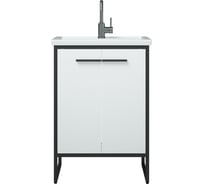 Тумба Corozo "Айрон 70", черный-белый, для умывальников Сомо 70, Фостер 70 SD-00000411