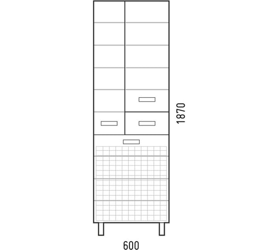 Шкаф-пенал Corozo "Денвер 60 Z1" корзина SP-00000535