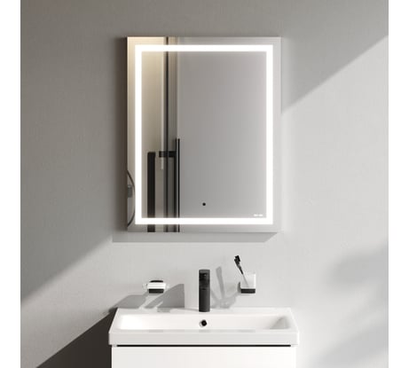 Настенное зеркало AM.PM Gem с LED-подсветкой по периметру, 55 см M91AMOX0551WG