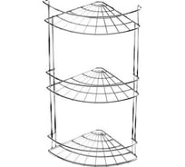 Полка для ванной РемоКолор угловая 3 яруса гальваника цинк, цвет хром 67-0-652