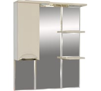 Зеркальный шкаф Misty Жасмин-85 левый, бежевая эмаль П-Жас02085-031СвЛ