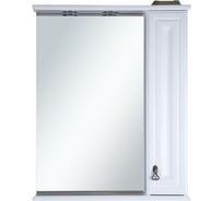 Зеркальный шкаф Misty Лувр-75 правый, белый П-Лвр03075-012П