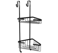 Полка для душевой кабины FIXSEN угловая двухэтажная черная латунь FX- 853B-2