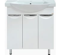 Прямая тумба Misty Лаванда - 80 белая Э-Лав01080-011Пр