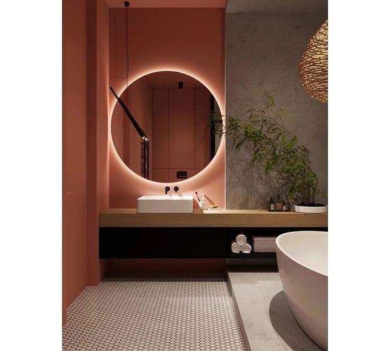 Зеркало Cerutti SPA Бьелла 60 сенсорное, со встроенной LED-подсветкой, круглое, D600мм 9543