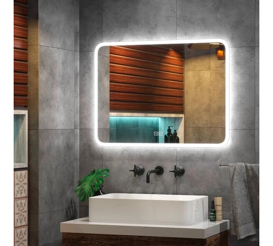 Зеркало Cerutti SPA Мадера сенсорное, с диммером, со встроенной LED-подсветкой, прямоугольное, 800x600мм 9733