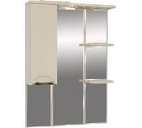 Зеркальный шкаф Misty Жасмин-75 левый, бежевая эмаль П-Жас02075-031СвЛ