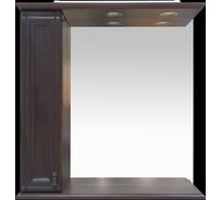 Зеркало с 1-м шкафчиком Misty Рим-85 левый, орех П-Рим03085-8025Л1Ш