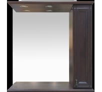 Зеркало с 1-м шкафчиком Misty Рим-85 правый, орех П-Рим03085-8025П1Ш