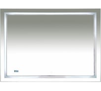 Зеркало Misty Неон 2  LED 1200х800 сенсор на зеркале + часы двойная подсветка П-Нео12080-2ПРСЧДВП