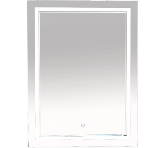 Зеркало Misty 2 Неон LED 600х800 сенсор на зеркале двойная подсветка П-Нео060080-2ПРСНЗДВП