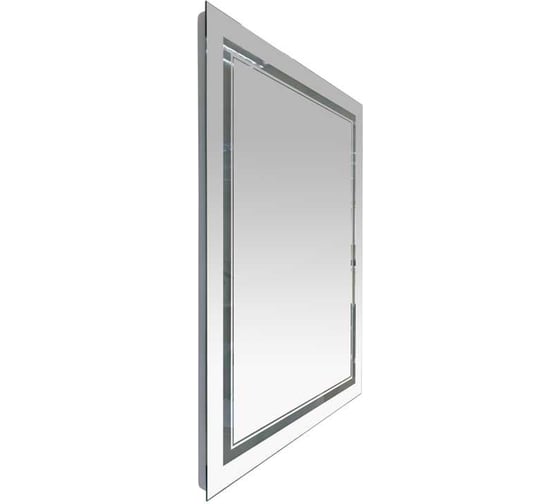 Зеркало Misty 2 Неон LED 600х800 сенсор на корпусе двойная подсветка П-Нео060080-2ПРСНКДВП