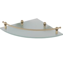 Полка угловая с галереей, матовое стекло GIALETTA бронза