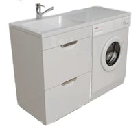 Тумба Emmy Милли к умывальнику Камилла 1100 над стиральной машиной, 2 ящика 310030