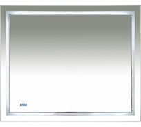 Зеркало Misty 2 Неон LED 1000х800 сенсор на зеркале + часы двойная подсветка П-Нео10080-2ПРСЧДВП