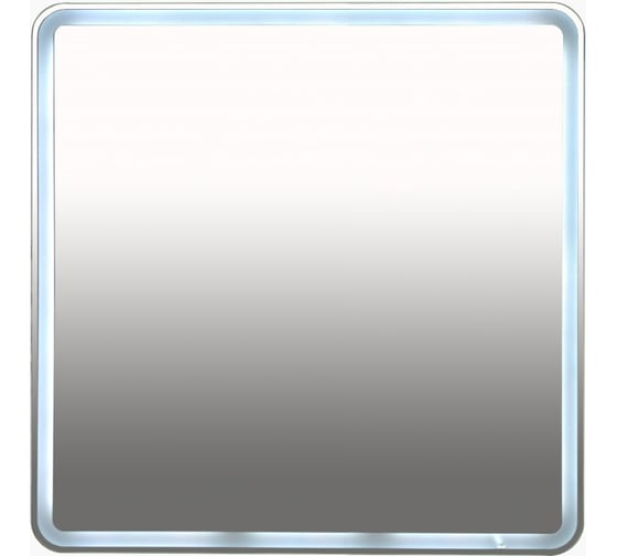 Зеркало Misty 3 Неон LED 800х800 сенсор на корпусе с круглыми углами П-Нео080080-3ПРСНККУ 1