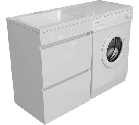 Тумба Emmy Джерси к умывальнику Камилла, 1200, над стиральной машиной, 2 ящика 310013