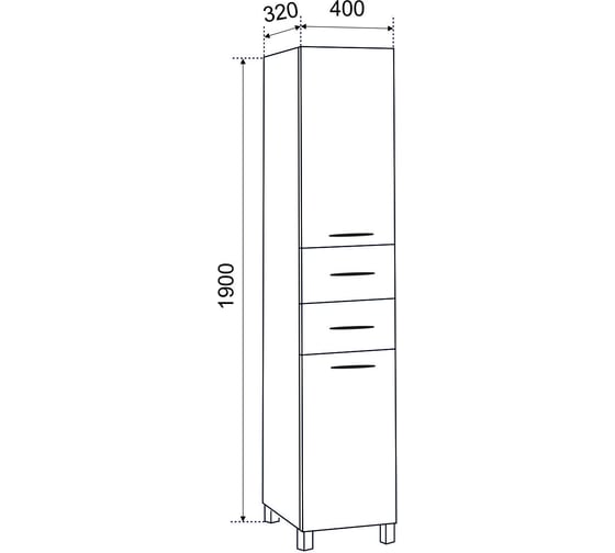 Пенал Emmy Рокард 40 2 ящика, корзина, левый 410045