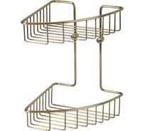 Угловая решетка Veragio BASKET двойная, 200x200хh290 мм, бронза VR.GFT-9034.BR