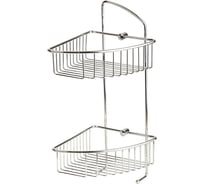 Угловая решетка Veragio BASKET двойная, L180хP200хh420 мм, с двумя крючками, хром VR.GFT-9037.CR