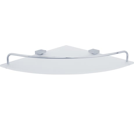 Полка угловая 25,6х25,6xH4 см стекло матовое GIFORTES хром