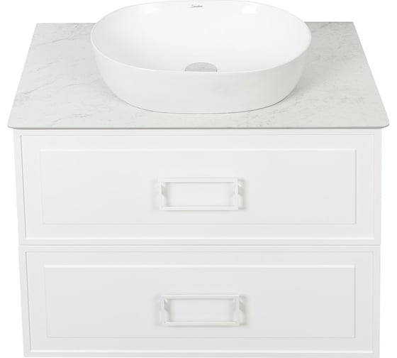 Тумба под раковину LA FENICE Cubo Bianco TWIN белая 80 FNC-01-CUB-B-80-2