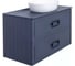 Тумба под раковину LA FENICE Cubo Blu Grigio TWIN синяя 100 FNC-01-CUB-BG-100-2 1