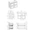 Тумба под раковину LA FENICE Cubo Blu Grigio TWIN синяя 100 FNC-01-CUB-BG-100-2 2