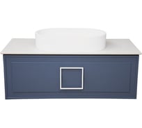 Тумба под раковину LA FENICE Cubo Blu Grigio синяя 100 FNC-01-CUB-BG-100