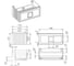 Тумба под раковину LA FENICE Cubo Blu Grigio синяя 100 FNC-01-CUB-BG-100 5