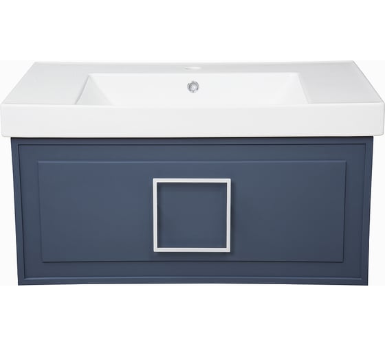 Тумба под раковину LA FENICE Cubo Blu Grigio синяя 80 FNC-01-CUB-BG-80