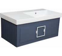 Тумба под раковину LA FENICE Cubo Blu Grigio синяя 90 FNC-01-CUB-BG-90