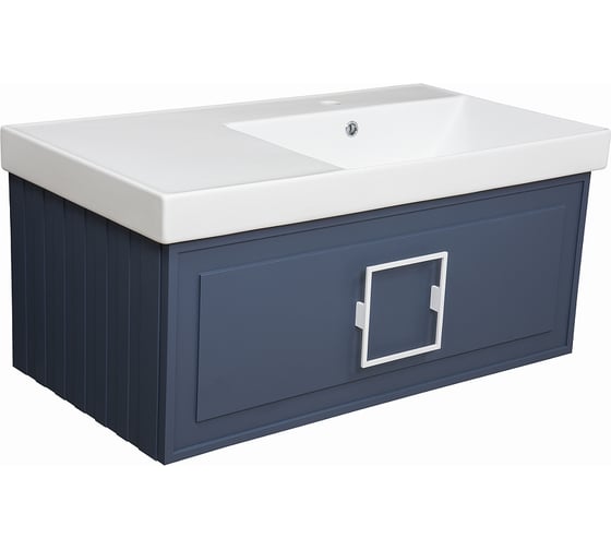 Тумба под раковину LA FENICE Cubo Blu Grigio синяя 90 FNC-01-CUB-BG-90 1
